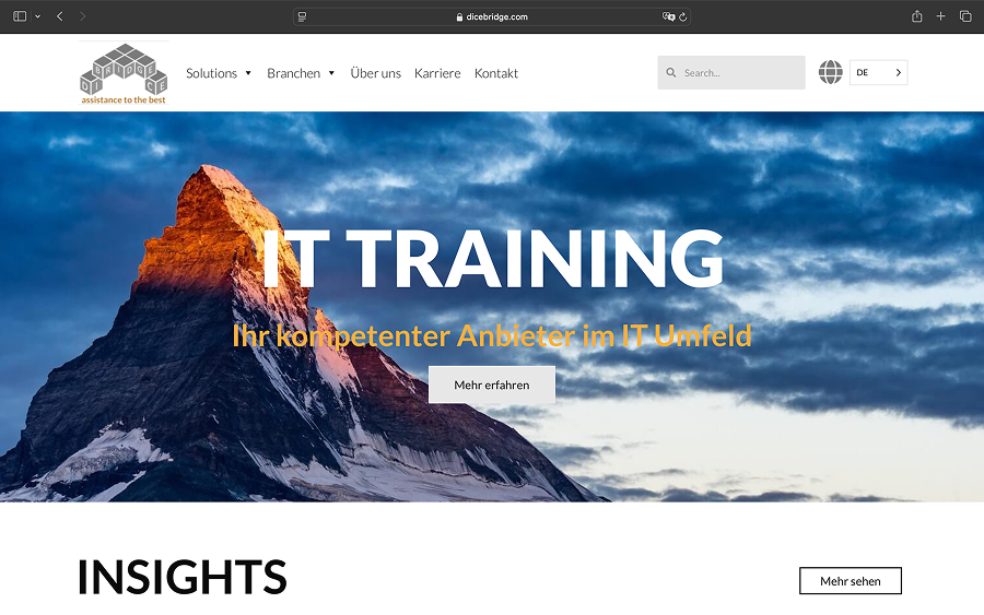 página web dicebridge