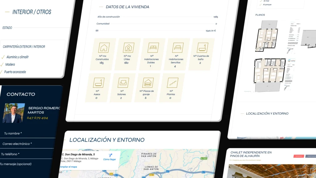 Montaje con Detalles web tuinmobiliariaenmalaga.com